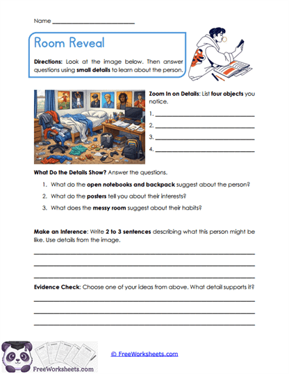 Bedroom Inference Worksheet
