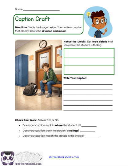 Caption Creation Worksheet