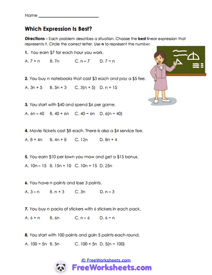 Situation Match Worksheet