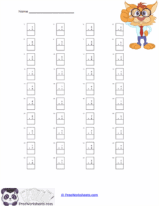 Vertical Addition Boxes Worksheet - FreeWorksheets.Com